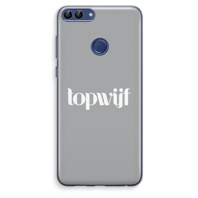 Topwijf Grijs Wit: Huawei P Smart (2018) Transparant Hoesje