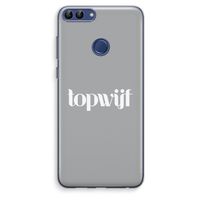 Topwijf Grijs Wit: Huawei P Smart (2018) Transparant Hoesje