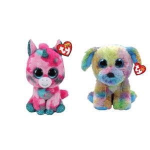 Ty - Knuffel - Beanie Boo's - Gumball Unicorn & Max Dog