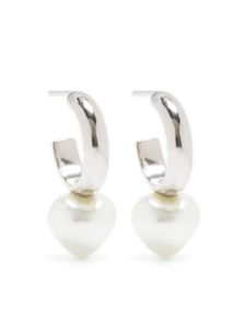 Simone Rocha boucles d'oreilles Pearl Heart - Argent