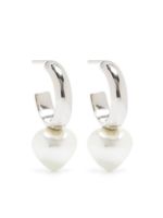 Simone Rocha boucles d'oreilles Pearl Heart - Argent - thumbnail