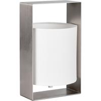LED Tafellamp - Trion Alira - E27 Fitting - 1 lichtpunt - Max.10W - Wit/Mat Nikkel - Textiel/Metaal
