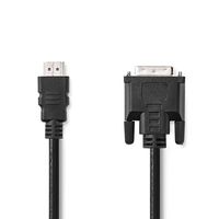 Nedis HDMI Kabel | HDMI | DVI-D 24+1-Pins Male | 2 m | 1 stuks - CCGB34800BK20 CCGB34800BK20 - thumbnail