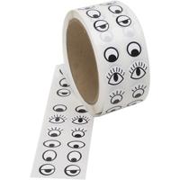 Creativ Company Sticker ogen, zwart, wit, 2000 stuk/ 1 doos