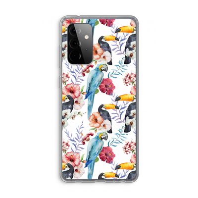 Bloemen tukan: Samsung Galaxy A72 Transparant Hoesje