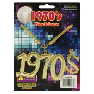 Disco Seventies verkleed ketting - jaren 70 thema - carnaval - kunststof   -