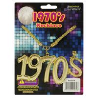 Disco Seventies verkleed ketting - jaren 70 thema - carnaval - kunststof   - - thumbnail