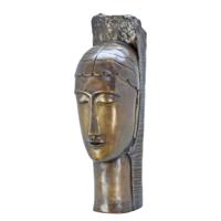 MODERNISTISCHE BRONZEN SCULPTUUR VAN EEN HOOFD