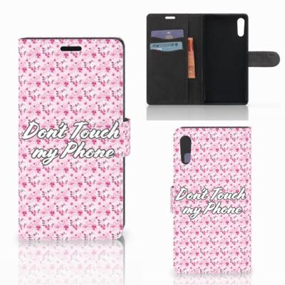 Sony Xperia XZ | Sony Xperia XZs Portemonnee Hoesje Flowers Pink DTMP Sony Xperia XZ | Sony Xperia XZs Portemonnee Hoesje Flowers Pink DTMP