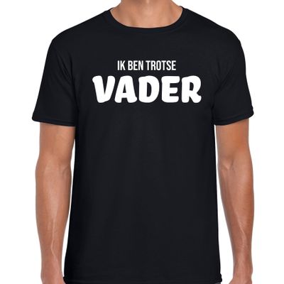 Ik ben trotse vader t-shirt zwart voor heren - vaderdag cadeau shirt papa Ik ben trotse vader t-shirt zwart voor heren - vaderdag cadeau shirt papa
