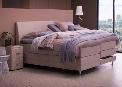Boxspring Ingmar elektrisch | 200x220| bruin | totaalBED | Kingsize bed