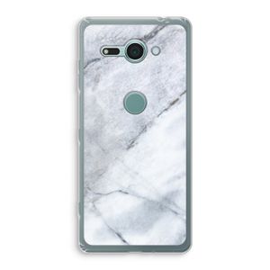 Witte marmer: Sony Xperia XZ2 Compact Transparant Hoesje