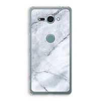 Witte marmer: Sony Xperia XZ2 Compact Transparant Hoesje