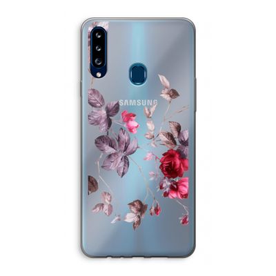 Mooie bloemen: Samsung Galaxy A20s Transparant Hoesje