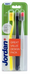 Jordan Tandenborstel Clean Smile Soft 3-pack