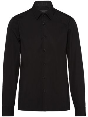 Prada chemise en coton à manches longues - Noir