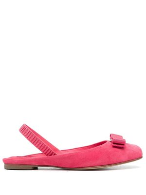 Ferragamo ballerines en daim - Rose
