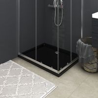 VidaXL Douchebak rechthoekig 80x100 cm abs zwart