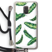 Lange bladeren: Samsung Galaxy A8 (2018) Transparant Hoesje met koord