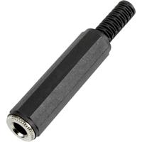 TRU COMPONENTS 595216 Jackplug 6,35 mm Bus, recht Aantal polen: 2 Mono Zwart 1 stuk(s)