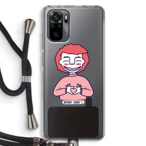 Hartje: Xiaomi Redmi Note 10 Pro Transparant Hoesje met koord