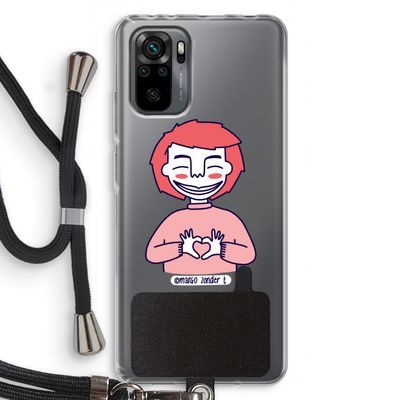 Hartje: Xiaomi Redmi Note 10 Pro Transparant Hoesje met koord
