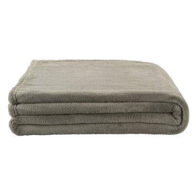 2e Halve Prijs Leen Bakker - Plaid Duuk - Groen - 130x160 Cm - Polyester - Grijs