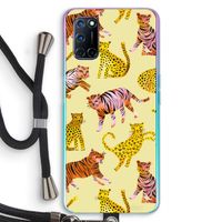 Cute Tigers and Leopards: Oppo A72 Transparant Hoesje met koord