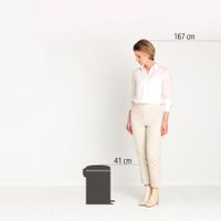 Brabantia NewIcon pedaalemmer 12 liter met kunststof binnenemmer - Soft Beige - thumbnail