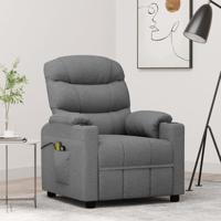Massagestoel elektrisch stof lichtgrijs