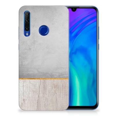Honor 20 Lite | Bumper Hoesje | Wood Concrete