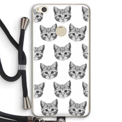 Kitten: Huawei Ascend P8 Lite (2017) Transparant Hoesje met koord