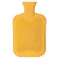 Warmwaterkruik 2 liter van rubber geel - Kruiken - thumbnail
