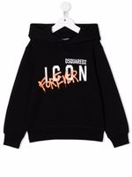 DSQUARED2 KIDS hoodie à logo imprimé - Noir - thumbnail