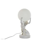 Bureaulamp Home ESPRIT Wit Gouden Hars Plastic 220 V 14 x 14 x 32 cm