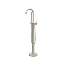 Badmengkraan IVY Bond Vrijstaand Met Draaibare Uitloop Slang 150 cm En Staaf Handdouche Geborsteld Nickel PVD Badmengkraan IVY Bond Vrijstaand Met Draaibare Uitloop Slang 150 cm En Staaf Handdouche Geborsteld Nickel PVD
