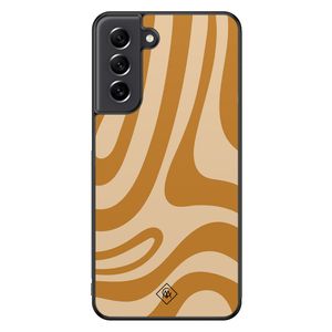 Samsung Galaxy S21 FE hoesje - Swirl geel
