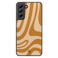 Samsung Galaxy S21 FE hoesje - Swirl geel Samsung Galaxy S21 FE hoesje - Swirl geel