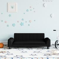 Kinderbank 90x53x30 cm stof zwart
