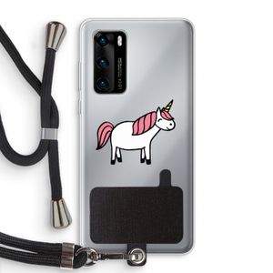 Eenhoorn: Huawei P40 Transparant Hoesje met koord