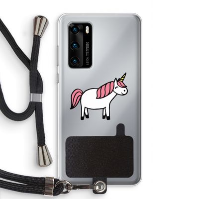 Eenhoorn: Huawei P40 Transparant Hoesje met koord