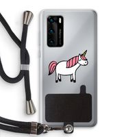 Eenhoorn: Huawei P40 Transparant Hoesje met koord