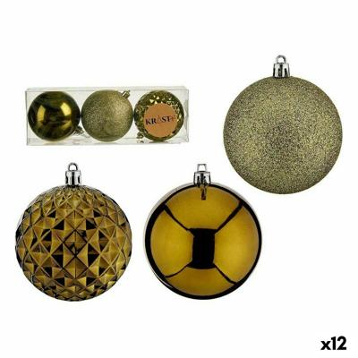 Set kerstballen Groen PVC Ø 8 cm (12 Stuks)