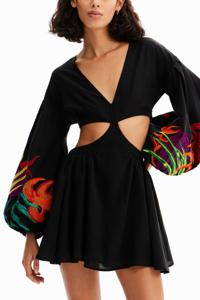 Korte jurk met cut-outs Stella Jean - BLACK - L