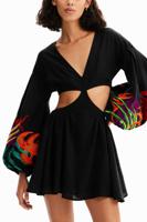 Korte jurk met cut-outs Stella Jean - BLACK - L