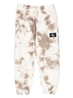 Calvin Klein Kids pantalon de jogging à patch logo - Marron