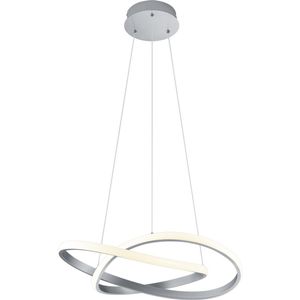 LED Hanglamp - Hangverlichting - Trion Corcy - 27.5W - Warm Wit 3000K - Dimbaar - Rond - Mat Nikkel - Aluminium