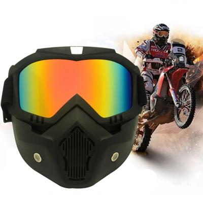 Motorfiets Off-road helm masker afneembare winddicht bril Glasses(Red)