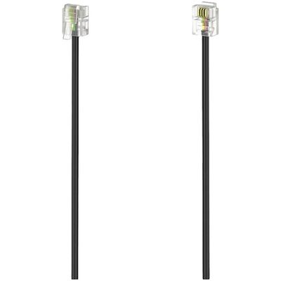 Hama Modulaire kabel, stekker 6p4c - stekker 6p4c, 3 m Kabel Zwart
