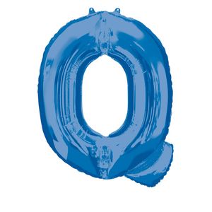 Folieballon Blauwe Letter ´Q´ - Groot